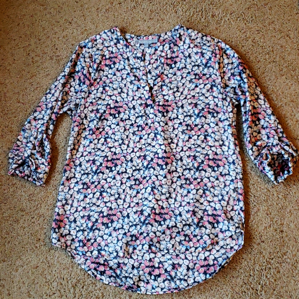 Daniel Rainn Floral Blouse - Pink, Blue, White